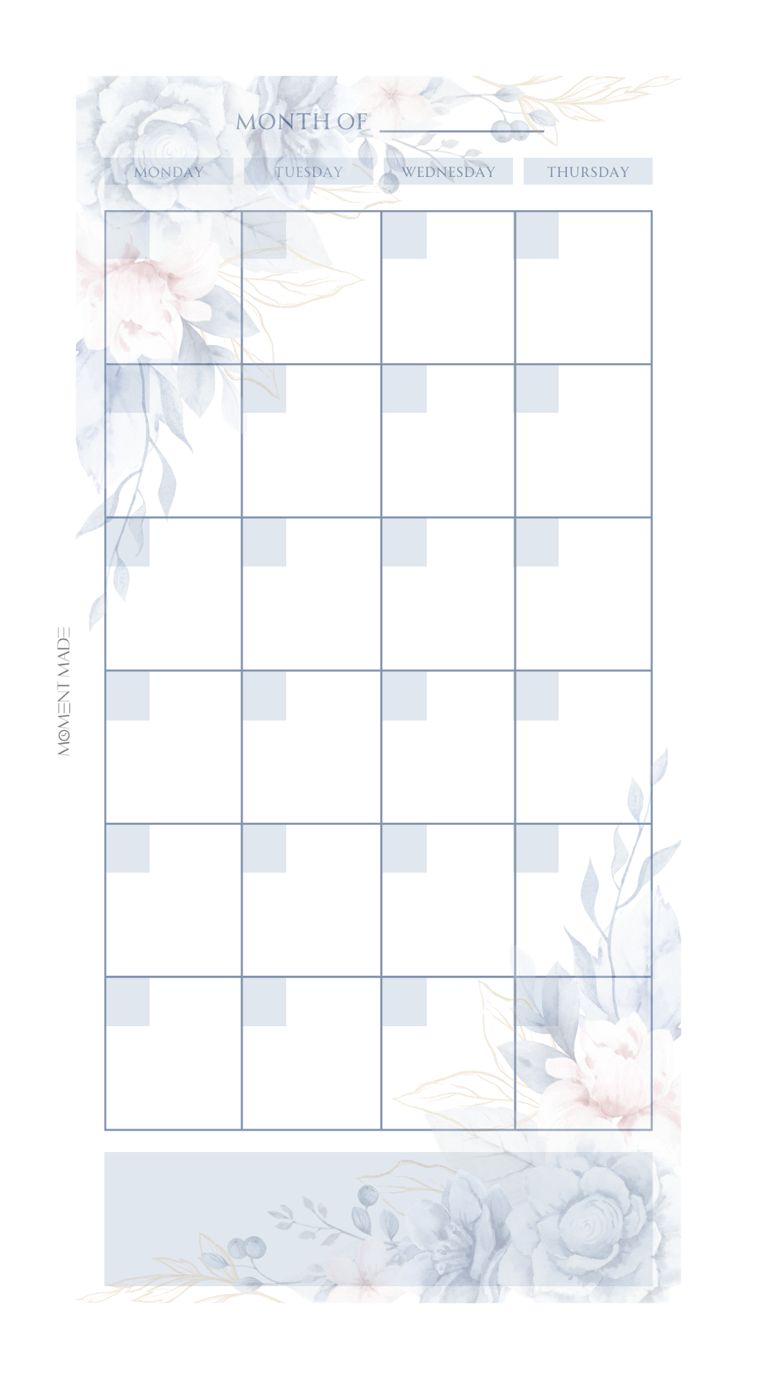 Month on Two Pages - Garden of Goals