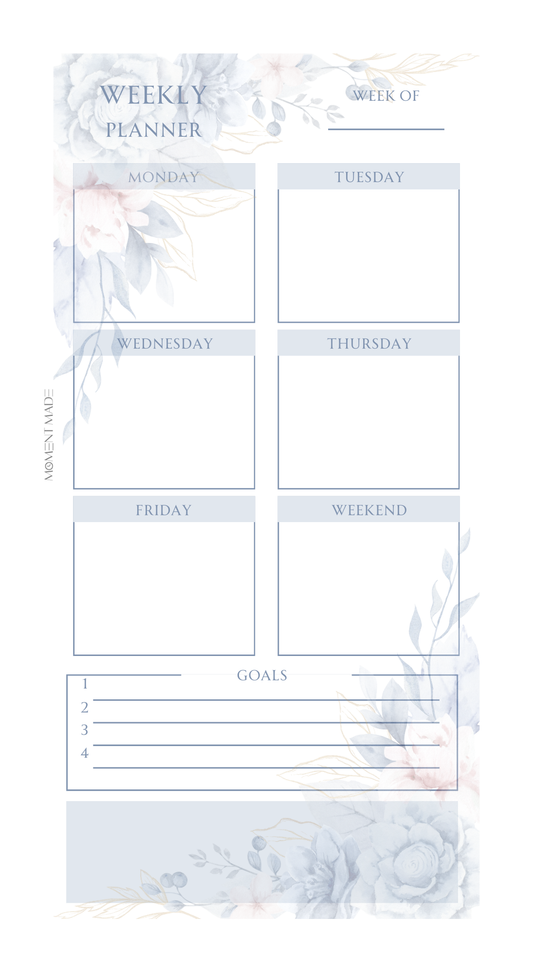 Week on One Page - Garden of Goals